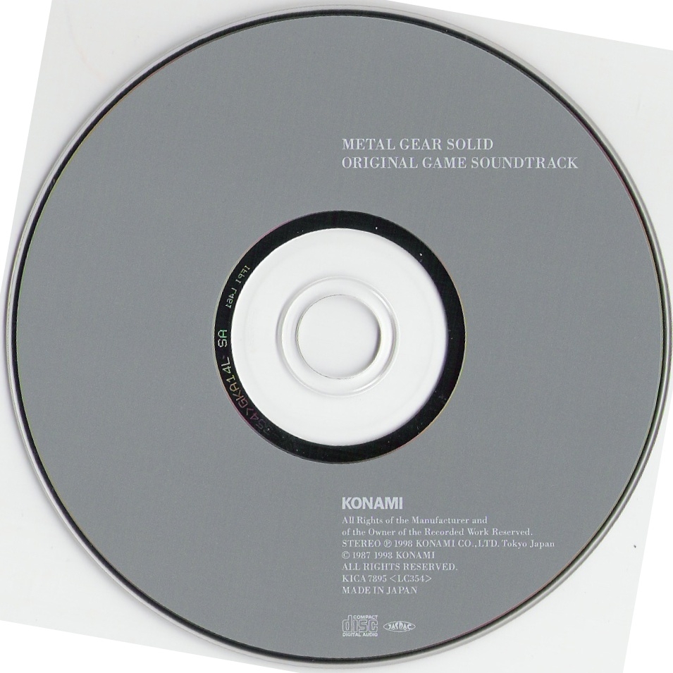 ☆帯付 美品!!☆ METAL GEAR SOLID 1 ORIGINAL SOUND TRACK メタルギア ソリッド1 サウンドトラック◆ 98年 CDアルバム 全21曲 KONAMI GAME